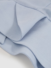 Reiss Blue Ashley Structured Ruffle-Hem Mini Dress - Image 6 of 6