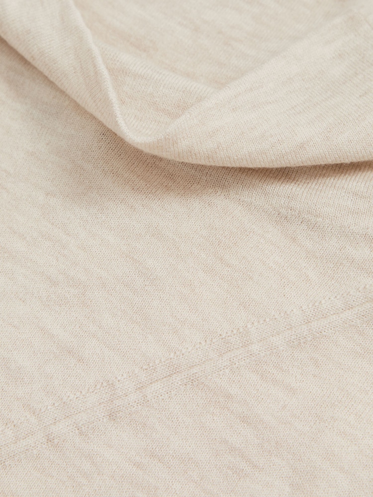 Reiss Stone Neutral Harper Wool Slouched Sleeveless Top - Image 6 of 6