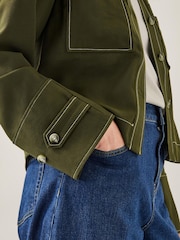 Monsoon Green Katya Contrast Cargo Shirt - Image 3 of 6