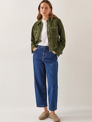 Monsoon Green Katya Contrast Cargo Shirt - Image 5 of 6