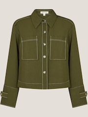Monsoon Green Katya Contrast Cargo Shirt - Image 6 of 6