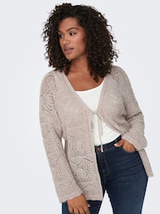 Cardigan ONLY Curve Crochet com amarração frontal - Imagem 1 de 7