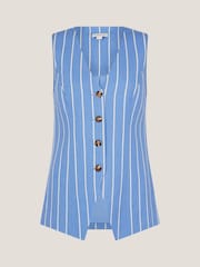 Monsoon Blue Susan Stripe Waistcoat - Image 6 of 6