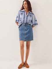 Monsoon Cecelia Denim Mini Skirt - Image 1 of 4