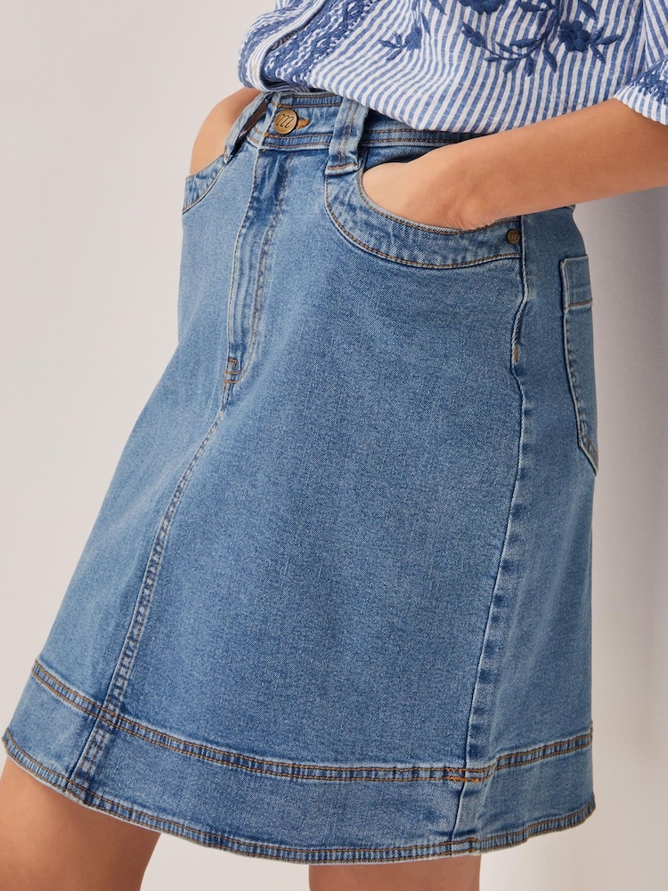 Monsoon Cecelia Denim Mini Skirt - Image 2 of 4