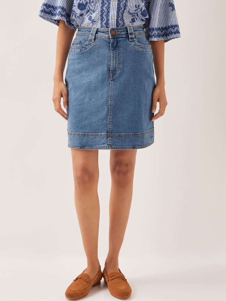 Monsoon Blue Cecelia Denim Mini Skirt - Image 3 of 4