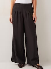 Monsoon Black Margo Wide Leg Trousers - Image 2 of 5