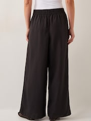 Monsoon Black Margo Wide Leg Trousers - Image 3 of 5
