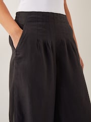 Monsoon Black Margo Wide Leg Trousers - Image 4 of 5