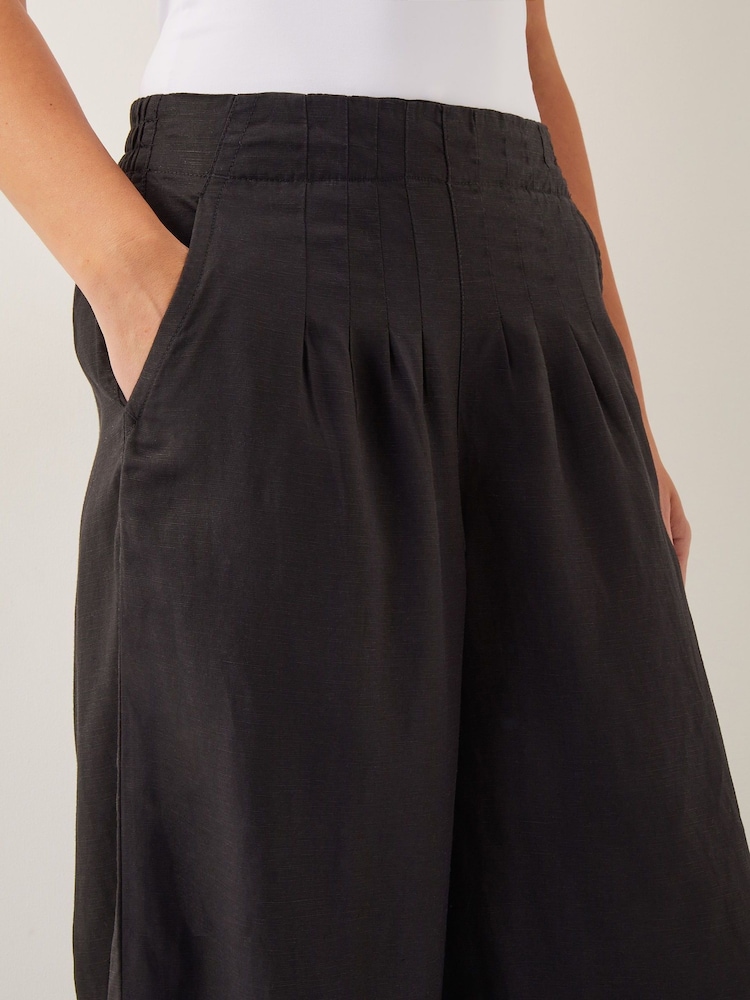 Monsoon Black Margo Wide Leg Trousers - Image 4 of 5