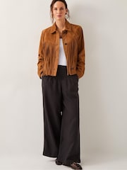 Monsoon Black Margo Wide Leg Trousers - Image 5 of 5