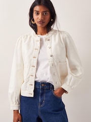 Denim Jachetă cu volane Monsoon Louisa - Image 1 of 6