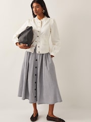 Denim Jachetă cu volane Monsoon Louisa - Image 5 of 6