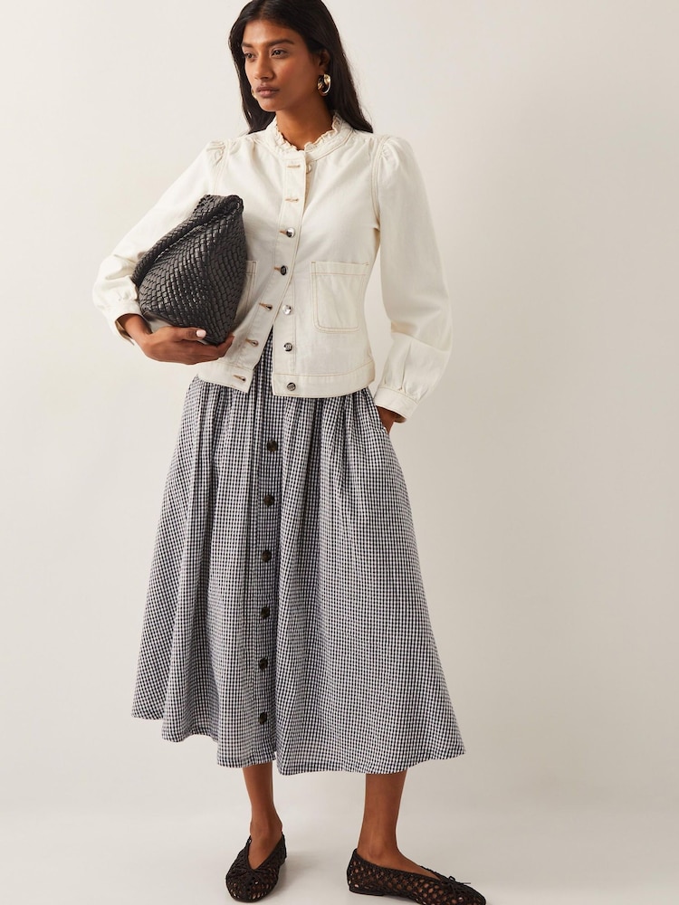 Denim Jachetă cu volane Monsoon Louisa - Image 5 of 6
