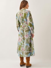 Monsoon Green Piper Floral Print Midi Dress - Image 3 of 5