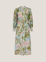 Monsoon Green Piper Floral Print Midi Dress - Image 5 of 5