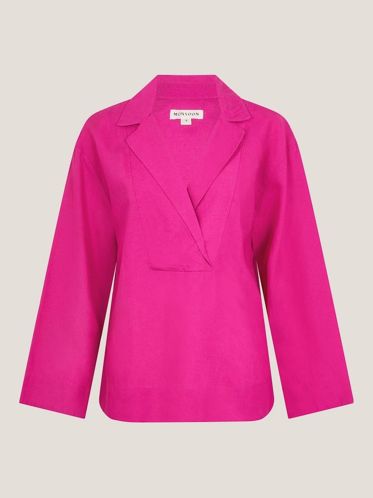Monsoon Pink Tulip Collar Top - Image 5 of 5 Monsoon Pink Tulip Collar Top - Image 5 of 5