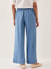 Monsoon Blue Nyla Wide Leg Trousers - Image 3 of 4