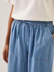 Monsoon Blue Nyla Wide Leg Trousers - Image 4 of 4
