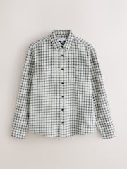 Ecru Twin Pocket Long Sleeve Check Shirt - Image 13 of 15