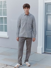 Ecru Twin Pocket Long Sleeve Check Shirt - Image 4 of 15