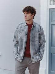 Ecru Twin Pocket Long Sleeve Check Shirt - Image 5 of 15