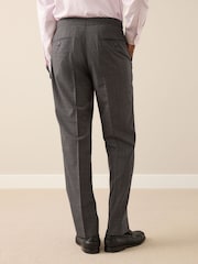 Brown Signature Smart Check Trousers With Wool - Image 3 of 12