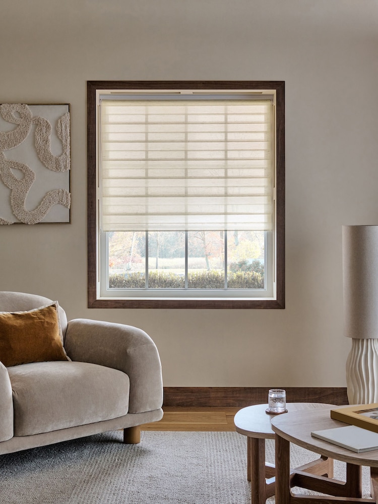 Natural Ready Made Day and Night Zebra Roller Blind - Image 2 of 7