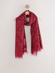 Burgundy Red Burnout Lightweight Scarf - Image 1 of 3