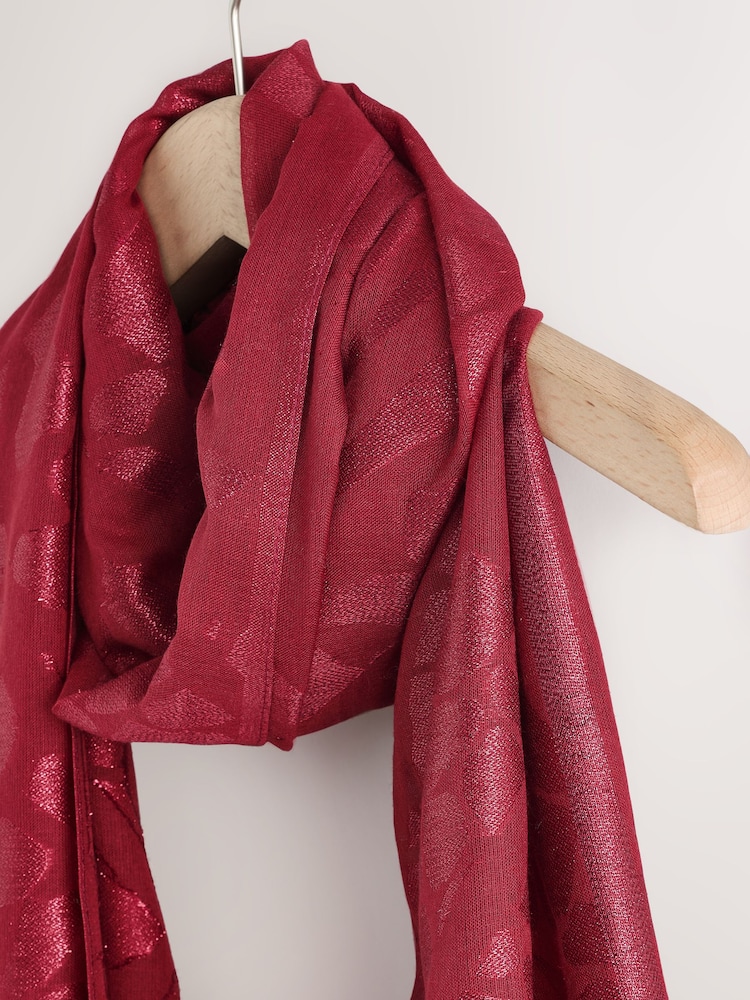 Burgundy Red Burnout Lightweight Scarf - Image 2 of 3