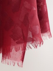 Burgundy Red Burnout Lightweight Scarf - Image 3 of 3