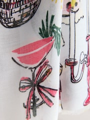 Birthday Party Icons Print Lightweight Scarf - Image 3 of 3