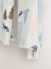 Christmas Scene Lightweight Scarf - Image 3 of 3