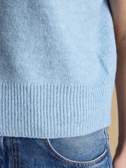 Bleu clair - Gilet en maille à col rond Joules Holly - Image 7 sur 7