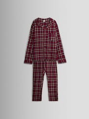 JoJo Maman Bébé Red Mens Classic Check Christmas Pyjamas Set - Image 1 of 6