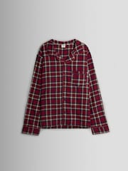 JoJo Maman Bébé Red Mens Classic Check Christmas Pyjamas Set - Image 2 of 6