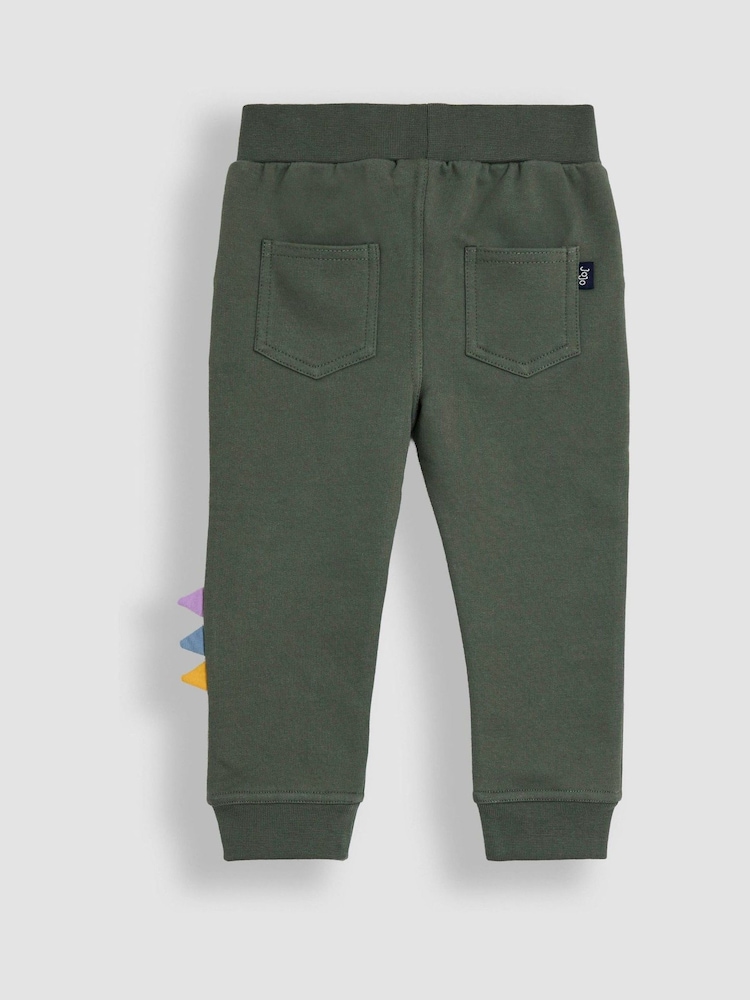 JoJo Maman Bébé Khaki Green Roar Appliqué Joggers - Image 4 of 4