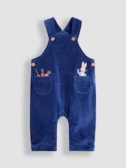 JoJo Maman Bébé Blue Peter Rabbit™ Velour Dungaree Set - Image 2 of 6
