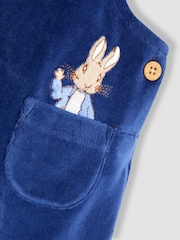 JoJo Maman Bébé Blue Peter Rabbit™ Velour Dungaree Set - Image 6 of 6