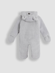 JoJo Maman Bébé Grey Koala Cosy Borg Character Pramsuit - Image 3 of 5