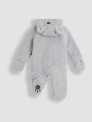 JoJo Maman Bébé Grey Koala Cosy Borg Character Pramsuit - Image 4 of 5