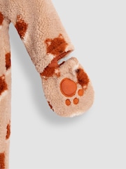 JoJo Maman Bébé Orange Fox Cosy Borg Printed Pramsuit - Image 2 of 5