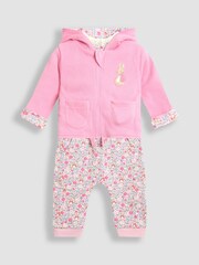 JoJo Maman Bébé Pink 3-Piece Hoodie, Jogger & Body Set - Image 1 of 11