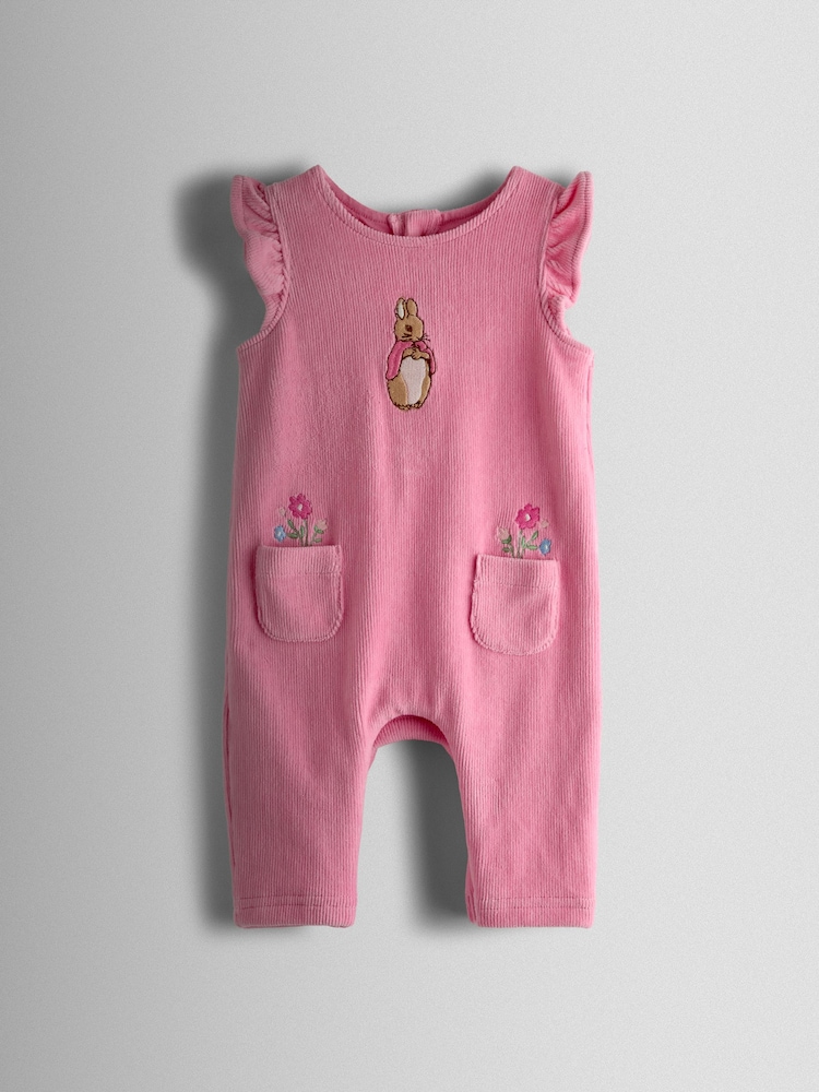 JoJo Maman Bébé Frilled Dungaree & Body Set - Imaginea 2 din 7