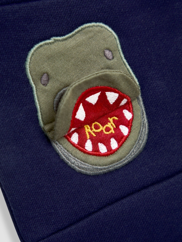 JoJo Maman Bébé Blue 2-Pack Appliqué Knee & Plain Joggers - Image 6 of 6 JoJo Maman Bébé Blue 2-Pack Appliqué Knee & Plain Joggers - Image 6 of 6