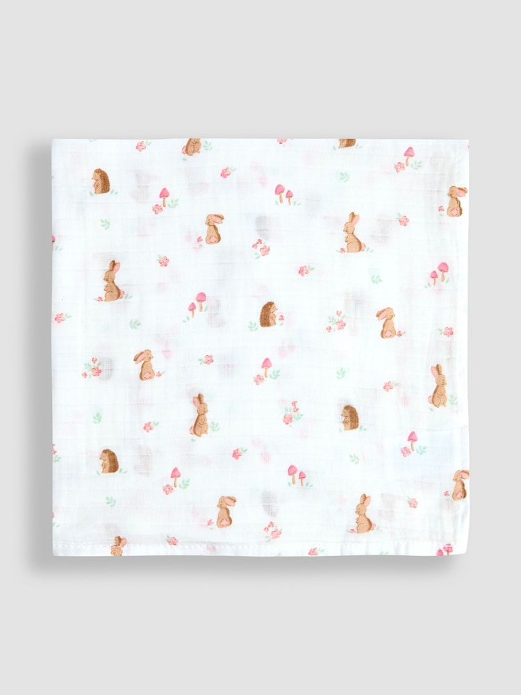 JoJo Maman Bébé Whimsical Woodland 5-Pack Muslins - Image 2 of 7 JoJo Maman Bébé Whimsical Woodland 5-Pack Muslins - Image 2 of 7