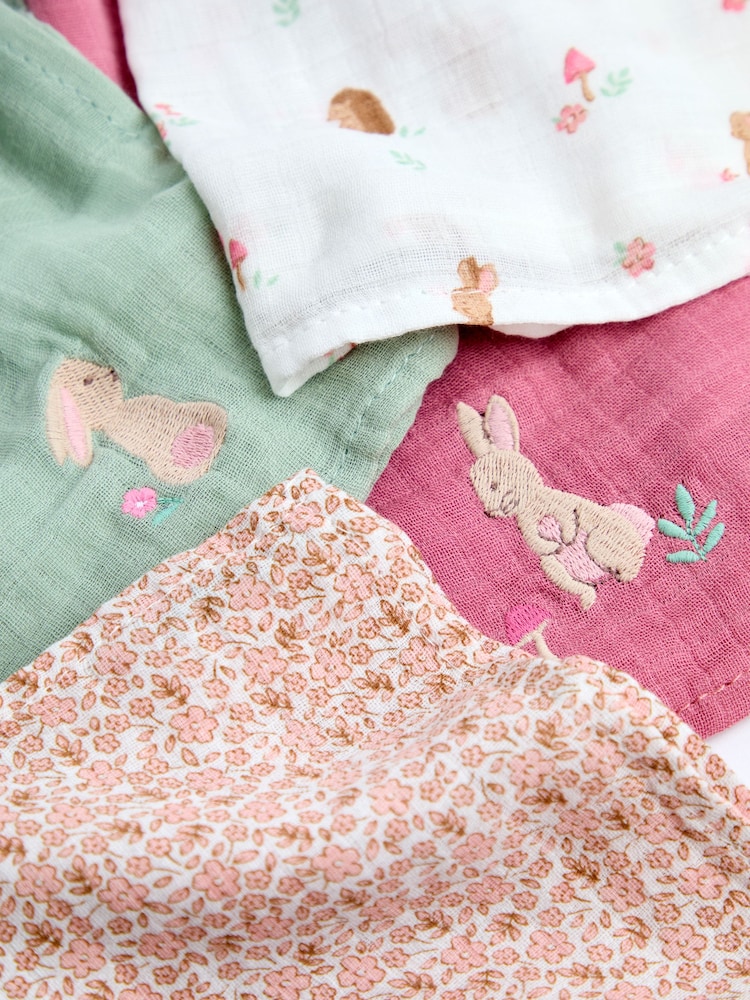 JoJo Maman Bébé Whimsical Woodland 5-Pack Muslins - Image 7 of 7 JoJo Maman Bébé Whimsical Woodland 5-Pack Muslins - Image 7 of 7