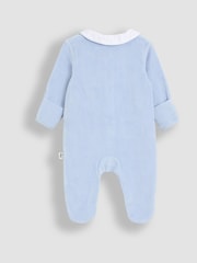 JoJo Maman Bébé Blue Peter Rabbit Velour Footed All-In-One - Image 2 of 4