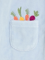 JoJo Maman Bébé Blue Peter Rabbit Velour Footed All-In-One - Image 4 of 4