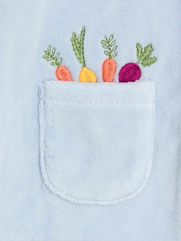 JoJo Maman Bébé Blue Peter Rabbit Velour Footed All-In-One - Image 4 of 4